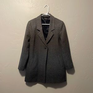 Pendleton Ombré Herringbone Chevron Virgin Lamb Wool Jacket Coat Blazer